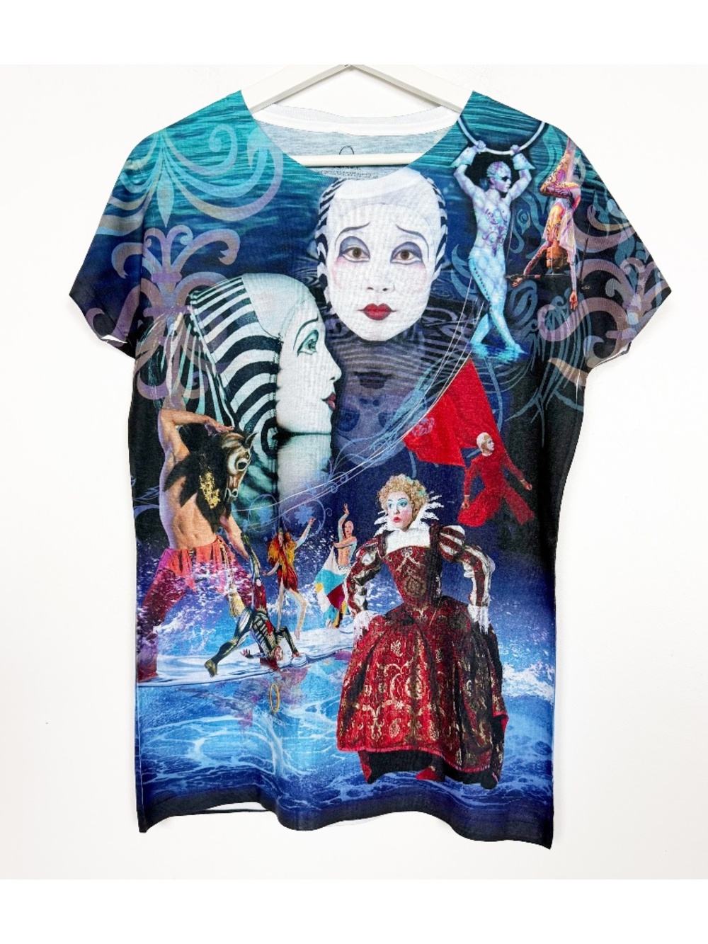 Cirque du Soleil “O” Graphic T-Shirt Top Size XL Venice Acrobat Art Deco NWOT